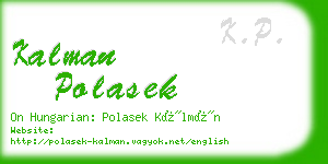 kalman polasek business card